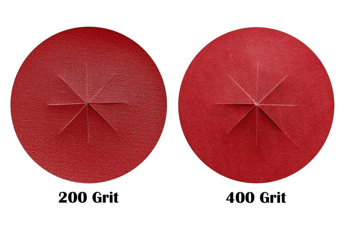 200/400 Grit Diamond Discs for glass sanding and bottle cutting, red textured surface, pre-order.
