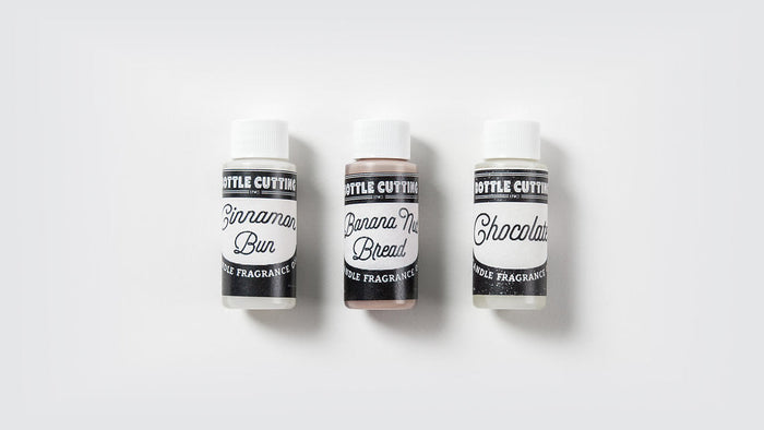 Sweet Tooth Candle Fragrance Kit with scents of cinnamon bun, banana nut bread, and chocolate.