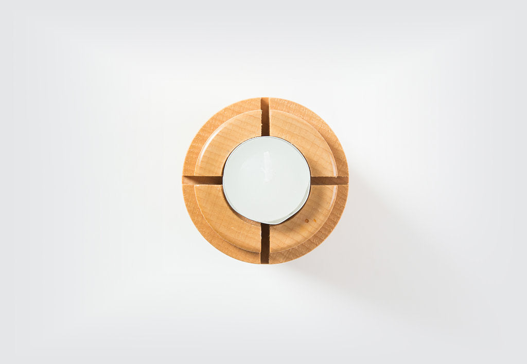 Solid Wood Tea Light Holder